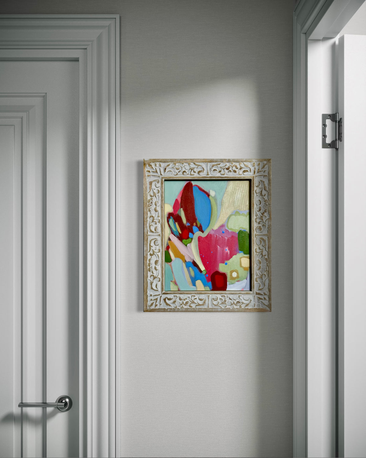 Cherries Jubilee 1 in Carved Wooden Frame